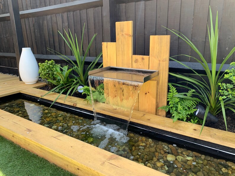 Garden Pond Cascade Waterfall Stainless Steel 300mm Blade Etsy