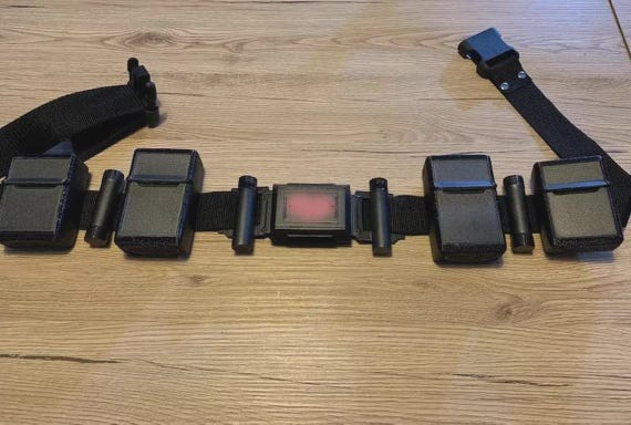 superhero belt, tool belt replica, tactical belt, black hero sci-fi