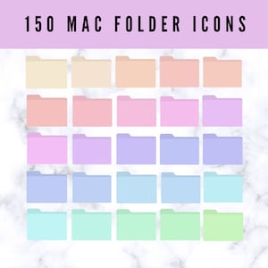 Mac フォルダアイコン パステル | デスクトップフォルダアイコン | Macbook デスクトップフォルダアイコンバンドル | Mac 用デスクトップフォルダアイコン、MacBook フォルダアイコン、