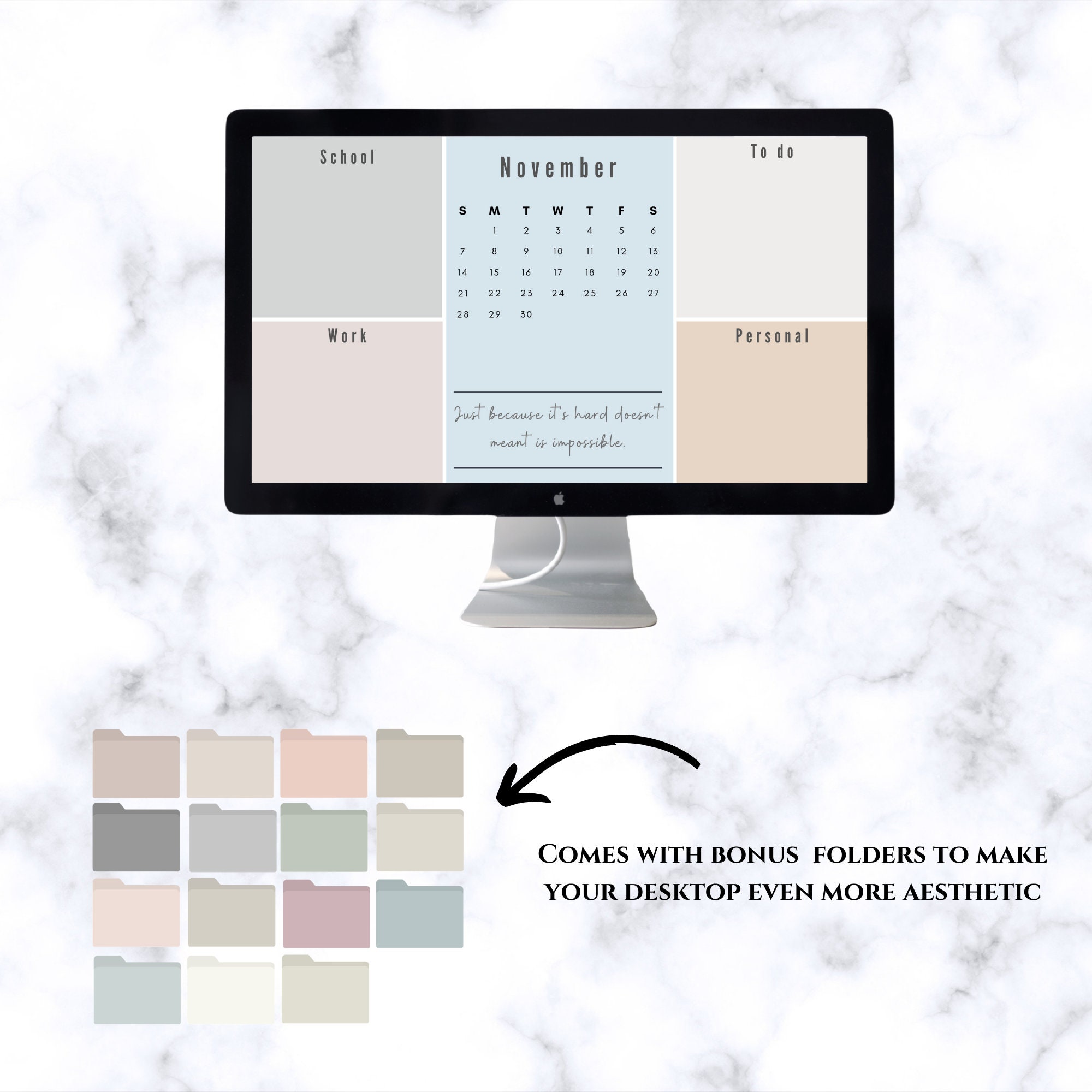 Desktop Wallpaper Organizer & Macbook Folder Icons to Keep You | Etsy