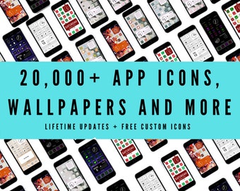 600+ App Icons in Neon colors For ios 14 update. Aesthetic home screen neon light icons
