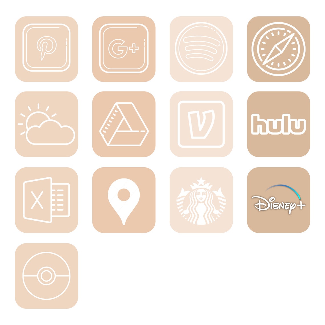 200 beige app icons for IOS 14 Update. minimalist icons for Etsy España