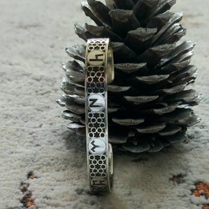 Embroidered 925 Silver Cuff Bracelet , Gokturk Alphabet Unisex Turkish Bracelet , Men's Handmade Moon Star Bracelet , Best Gift for Him