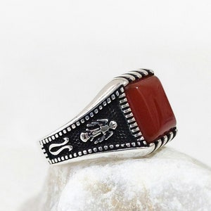925 kt dubbelkoppige adelaar zilveren ring turkoois onyx paars groen rood blauw zwart zirkoon rode agaat stenen gratis expresverzending handgemaakte ring