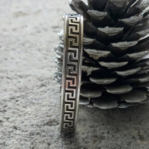 Sterling Silver Cuff Bracelet , Men Handmade Bracelet , Unisex Greek Style Bracelet , 925k Sterling Silver Bracelet , Gift For Him