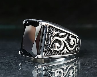 SILVER925 HEART DESIGN ONYX RING/シルバーリング Sterling Silver Black Onyx Heart Ring Size 8 - Etsy