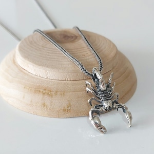 925k Silver Scorpion Pendant, 925 Silver Scorpion Pendant, Men Scorpion Necklace, Silver Scorpion Necklace, Gift For Men
