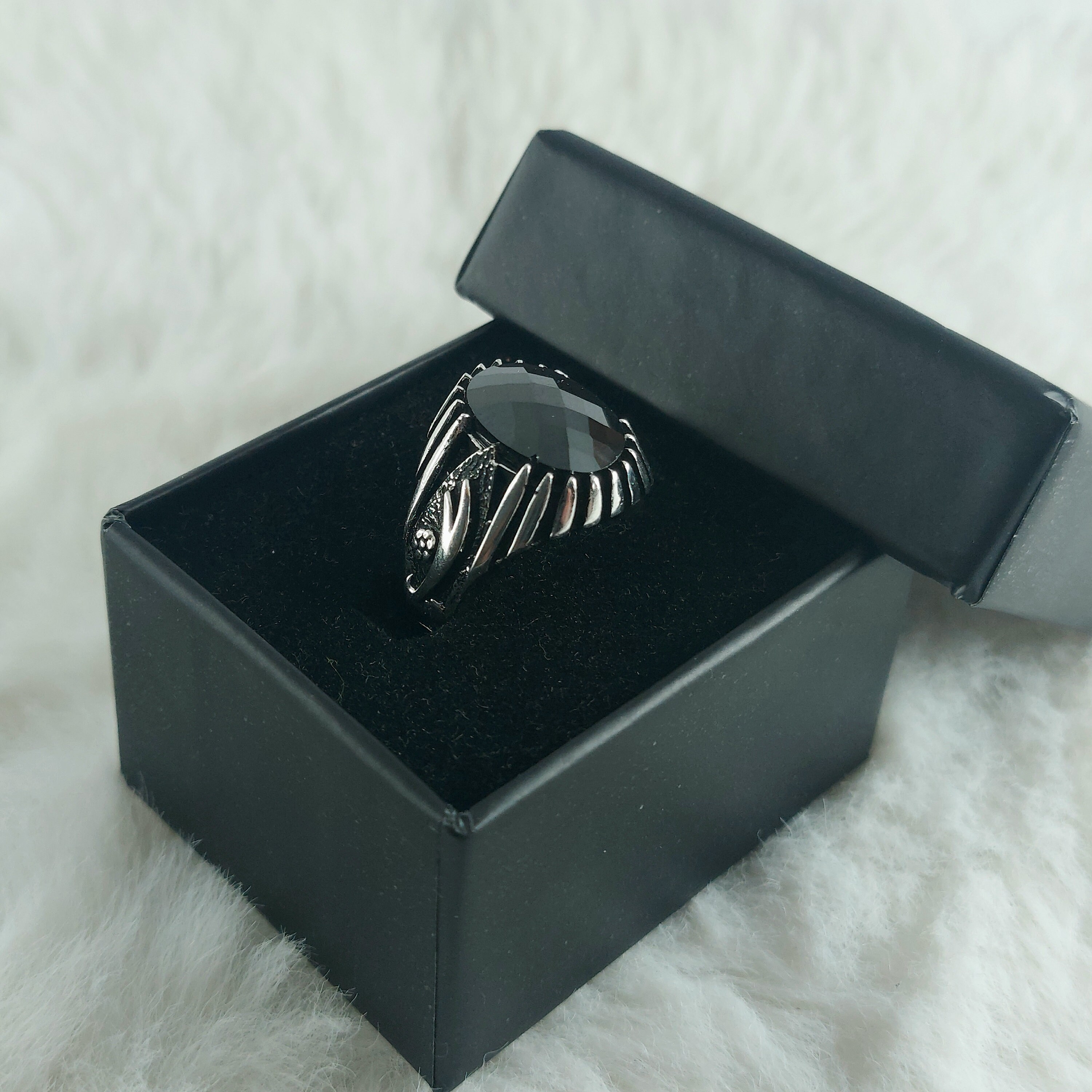 925 Sterling Silver Handmade Men's Ring With Sword Zulfiqar