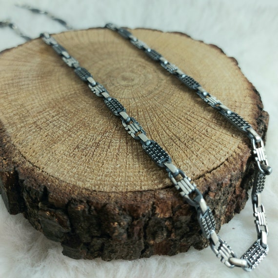 925 Sterling Silver Necklace With Black Small Zircon Stone