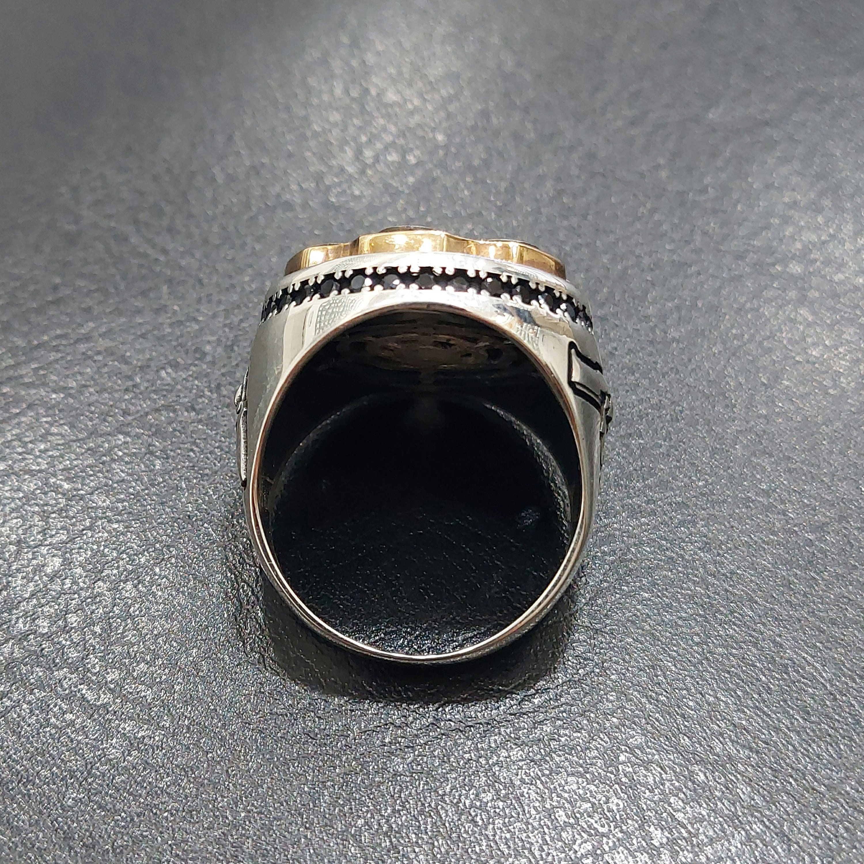thumbnail image 2 of Bullet Head Arrow Ring For Men - 9mm Wide Stainless Steel Band, Sizes 8-12, Silver/Gold/Black 2 of 10
