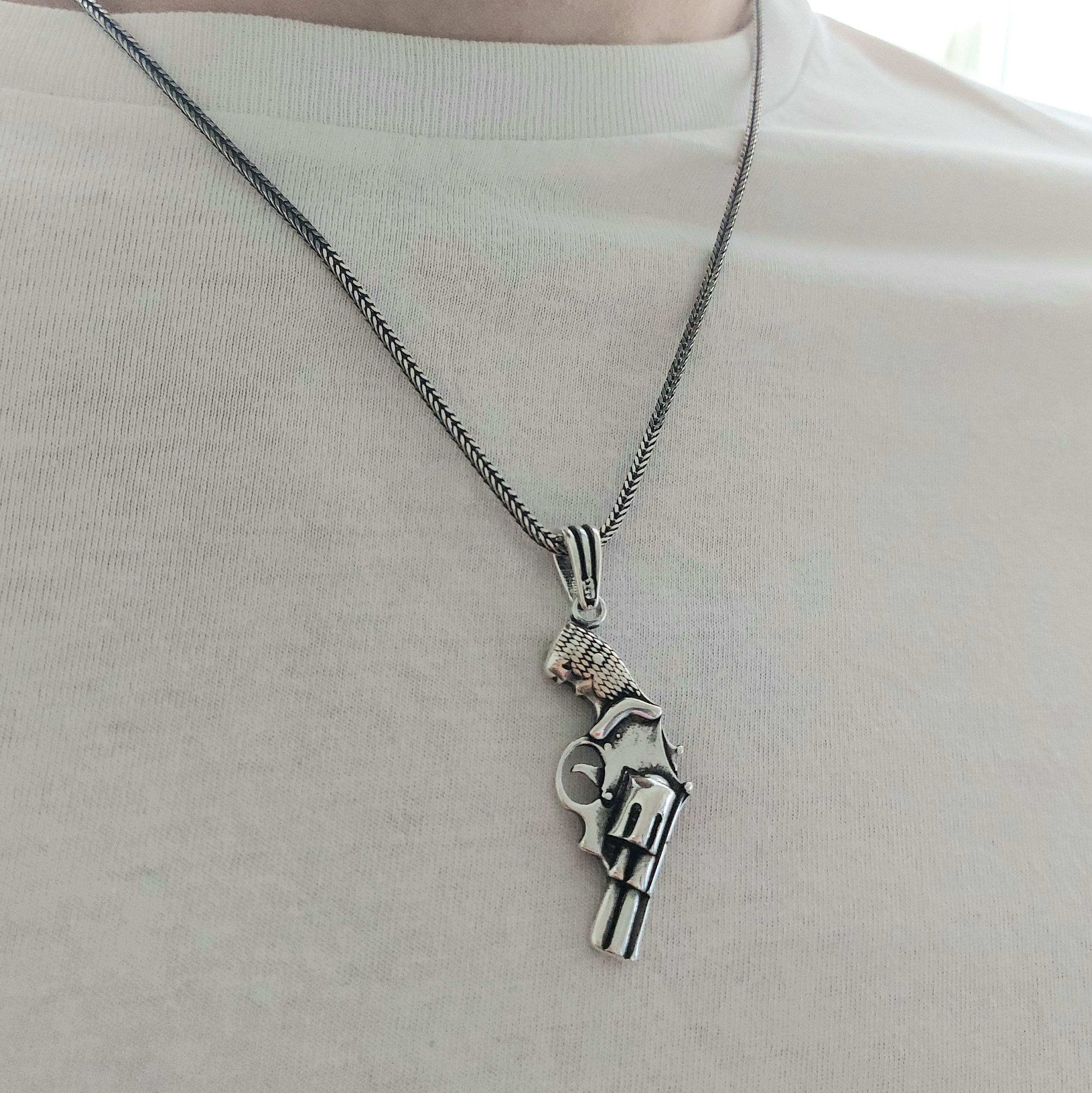 KING BABY Small Revolver Pendant ネックレス 銀 KING BABY】正規取扱