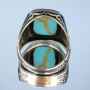 Turquoise Stone Ring Natural Stone Oval Gemstone - Etsy