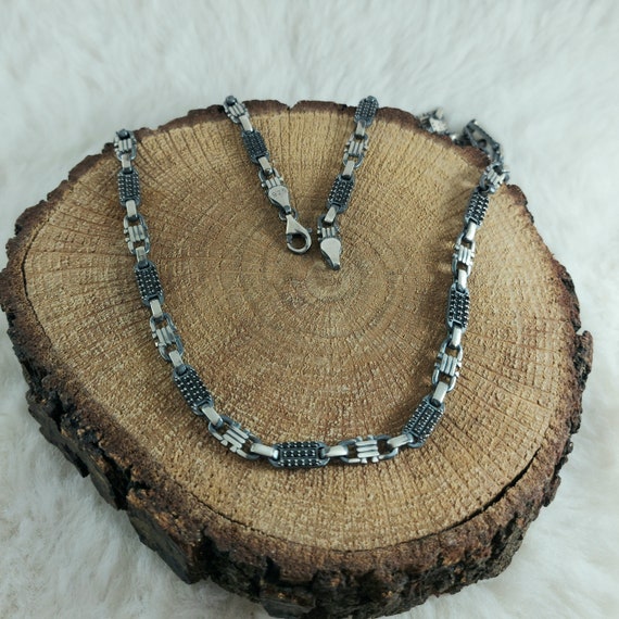 【BLACKPURPLE】Renin stone cubic chain necklace silver 50cm BLACKPURPLE】Renin stone cubic chain necklace silver 50cm