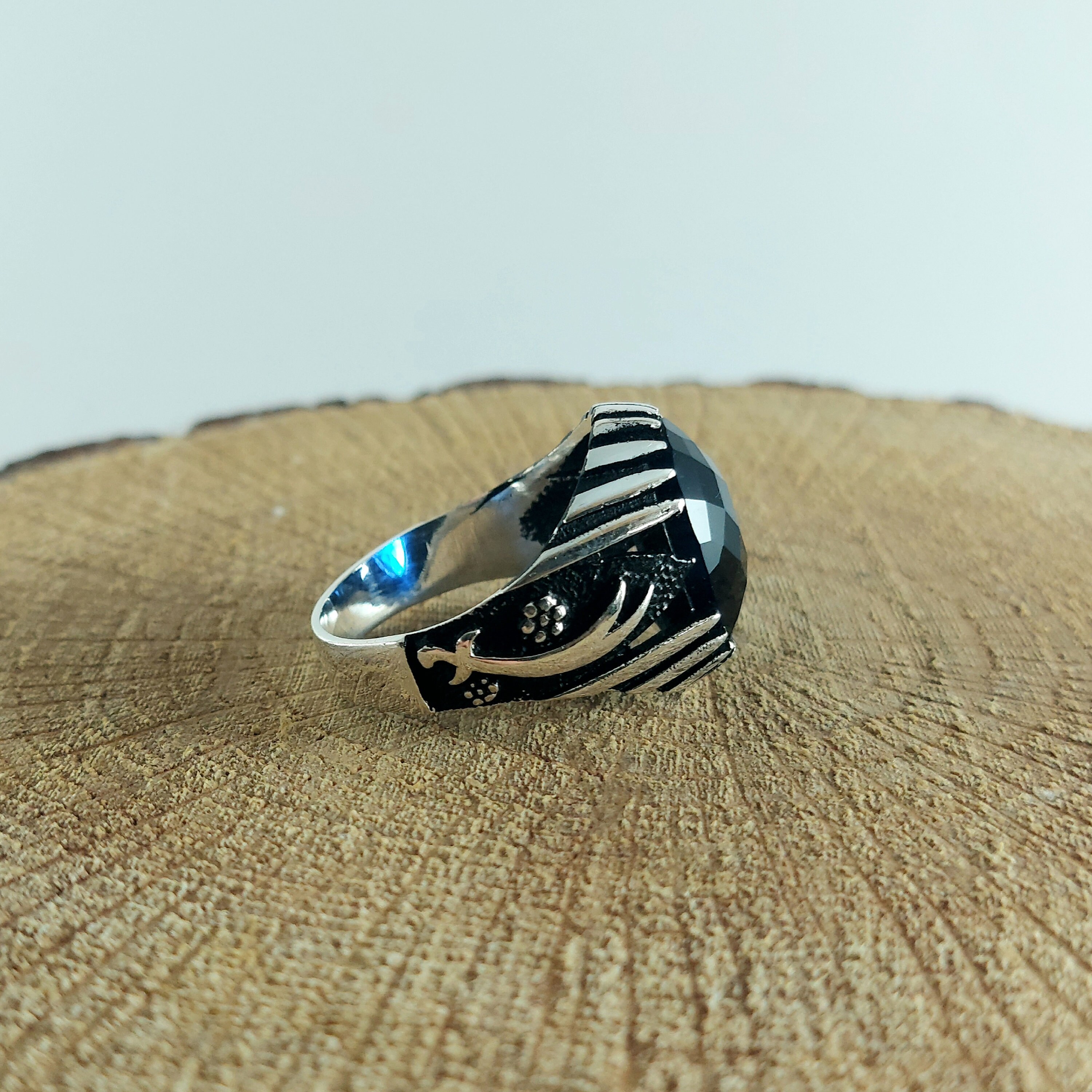 Handmade Sterling Silver Men's Ring – Solid 925 Silver With Sword Design – Nickel-Free