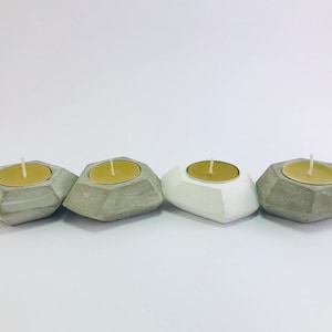 Handmade Geometric Tea light Holders || Made From Concrete