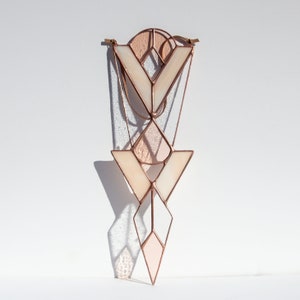 Aurora Stained Glass Suncatcher in Blush