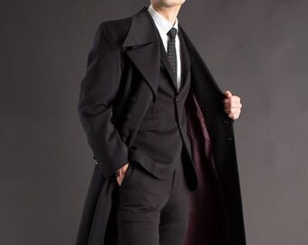 Floor length trench coat mens clearance