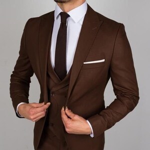 Traje marr n oscuro Etsy M xico