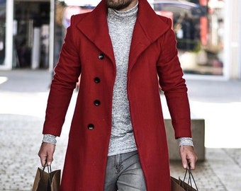 Red men trench coat deals