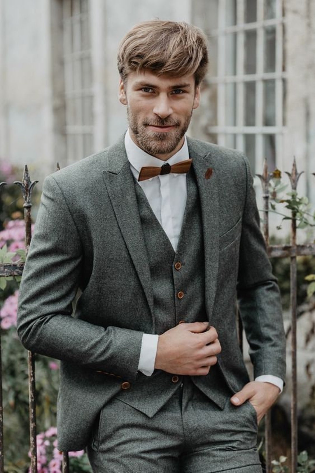 Men Grey Tweed Suit 3 Piece Beach Wedding Suit Groom Wear Suit Wedding Suit Men Suits Prom Suit for Men Grey Suit Dinner Suit Formal Suit Etsy Hong
