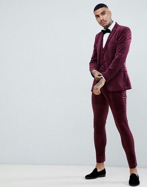 Vintage Velvet Suit - Etsy