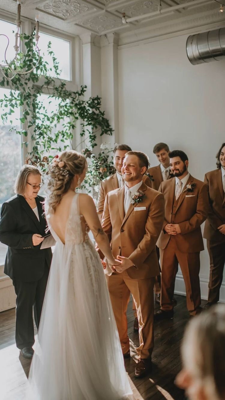 Men 2 Piece Brown Suits Wedding Suit Slim Fit Suit Office Suit Sainly–  SAINLY