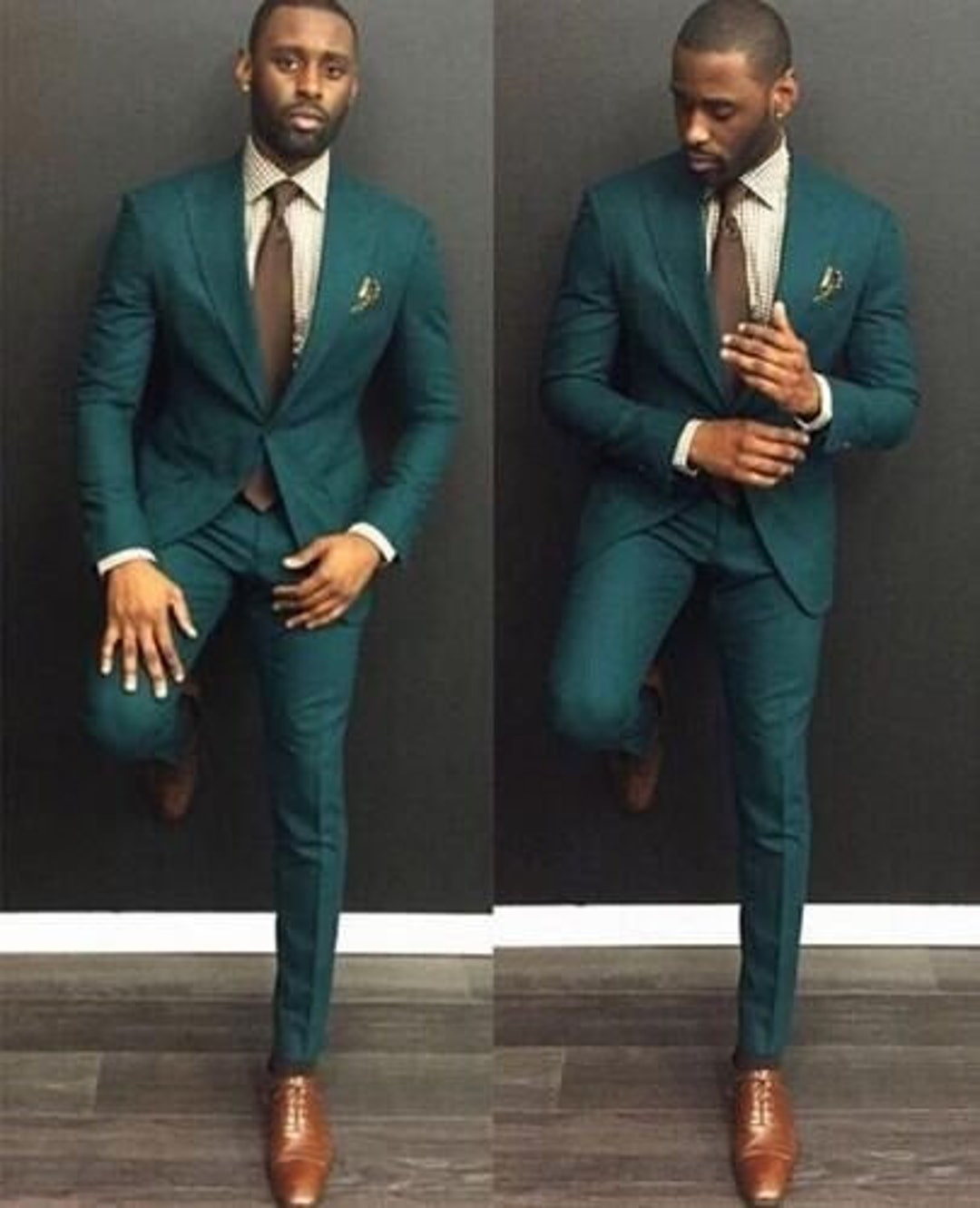 Men Suit Teal 2 Piece Groom Wear Suit Wedding Suit Prom Suit for Men