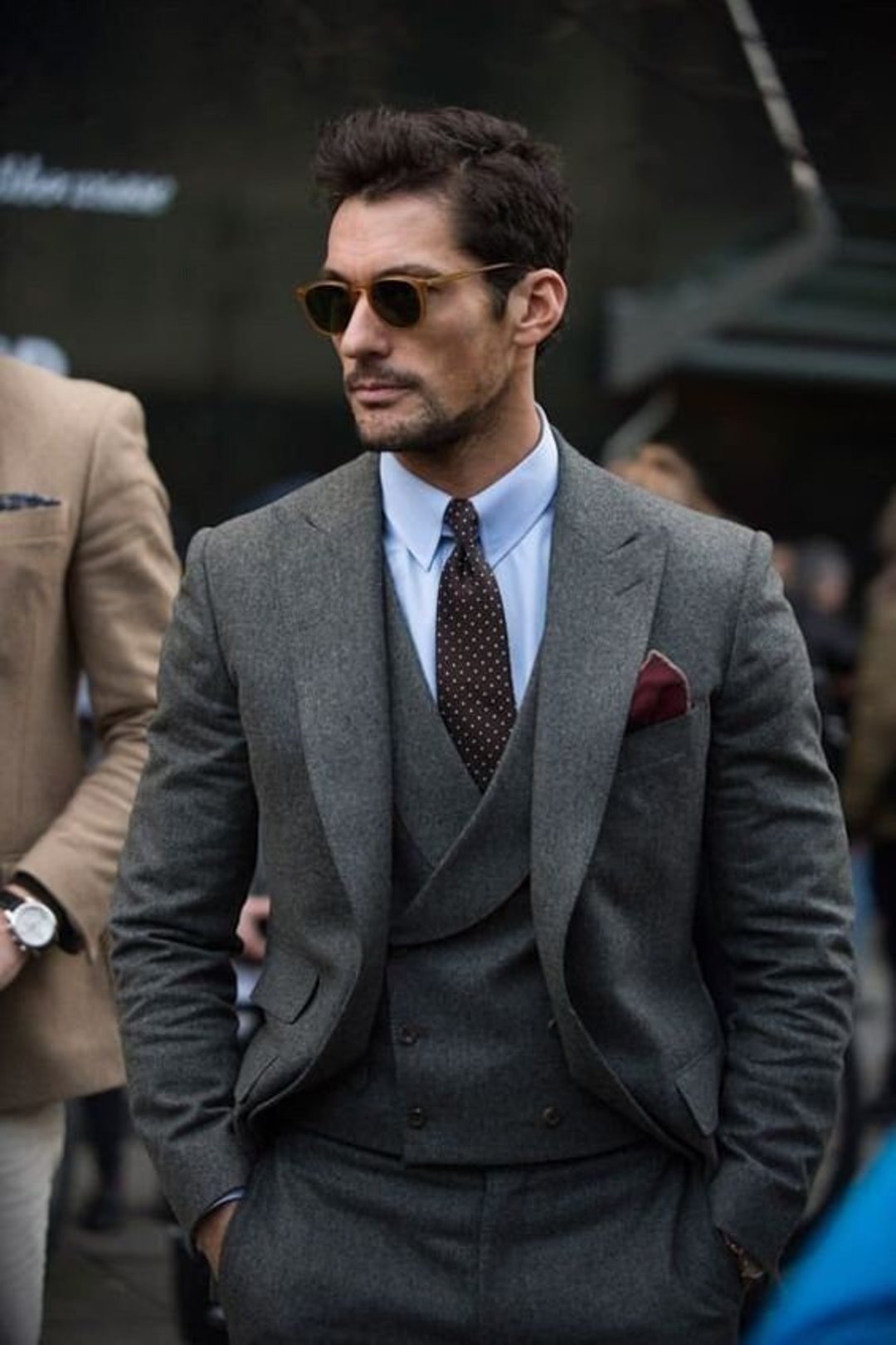 Gray tweed suit clearance