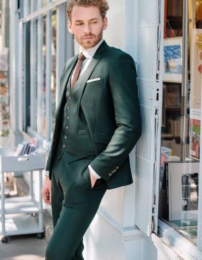 Men Suits Green 3 Piece Beach Wedding Suit Groom Wear Suits - Etsy