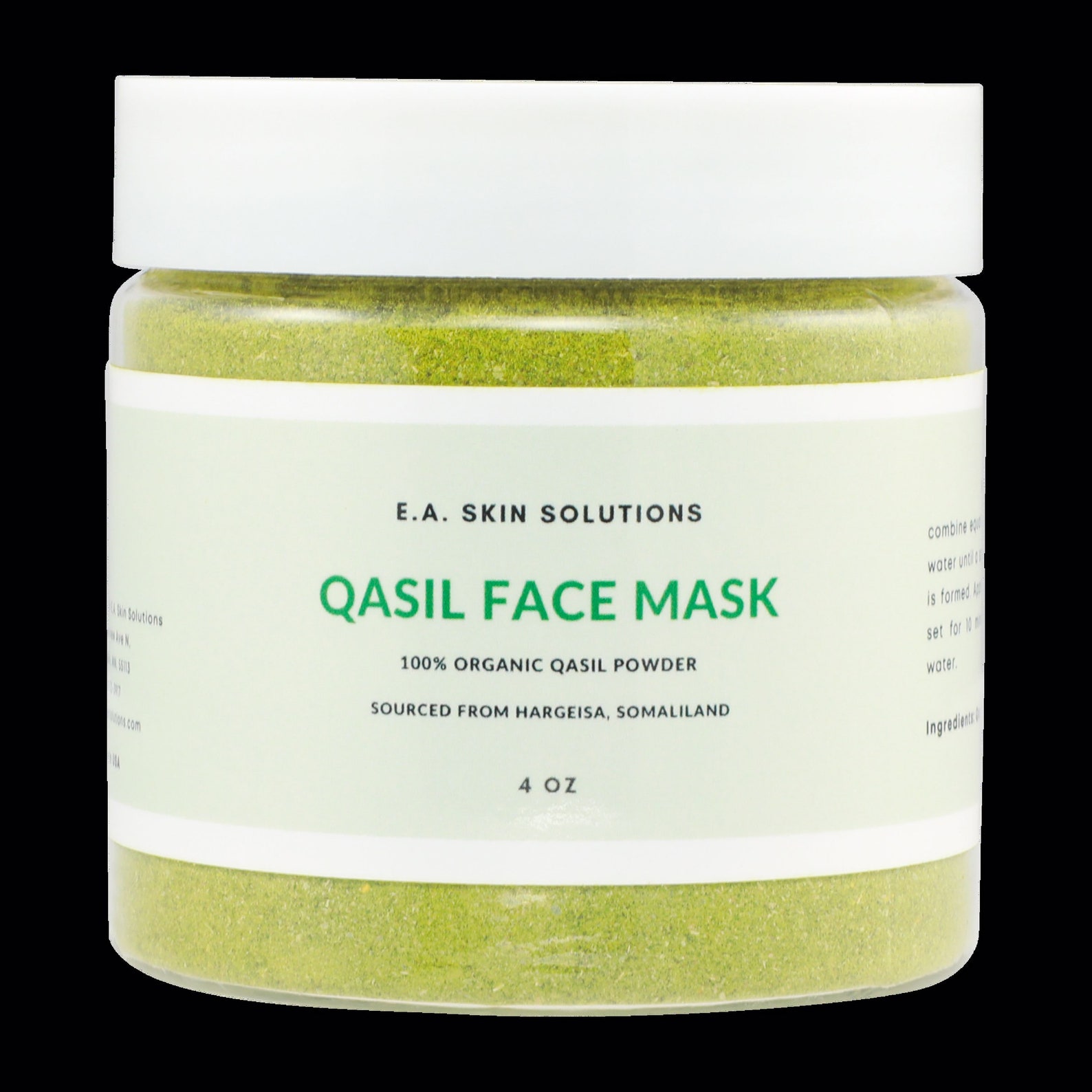 QASIL FACE MASK 100 Orgánico Puro 4 oz 113 g Etsy