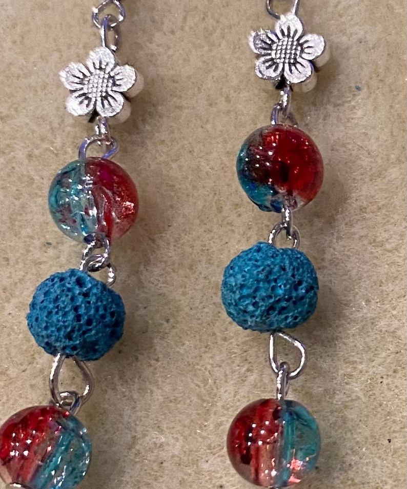 Colorful dangle earrings