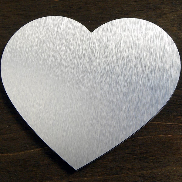 HEARTS. Heart Modern Decor. Hearts Shape. Stainless Brushed Silver Heart Shape. Wall Art Decor. Aluminum Craft Metallic Love Heart.