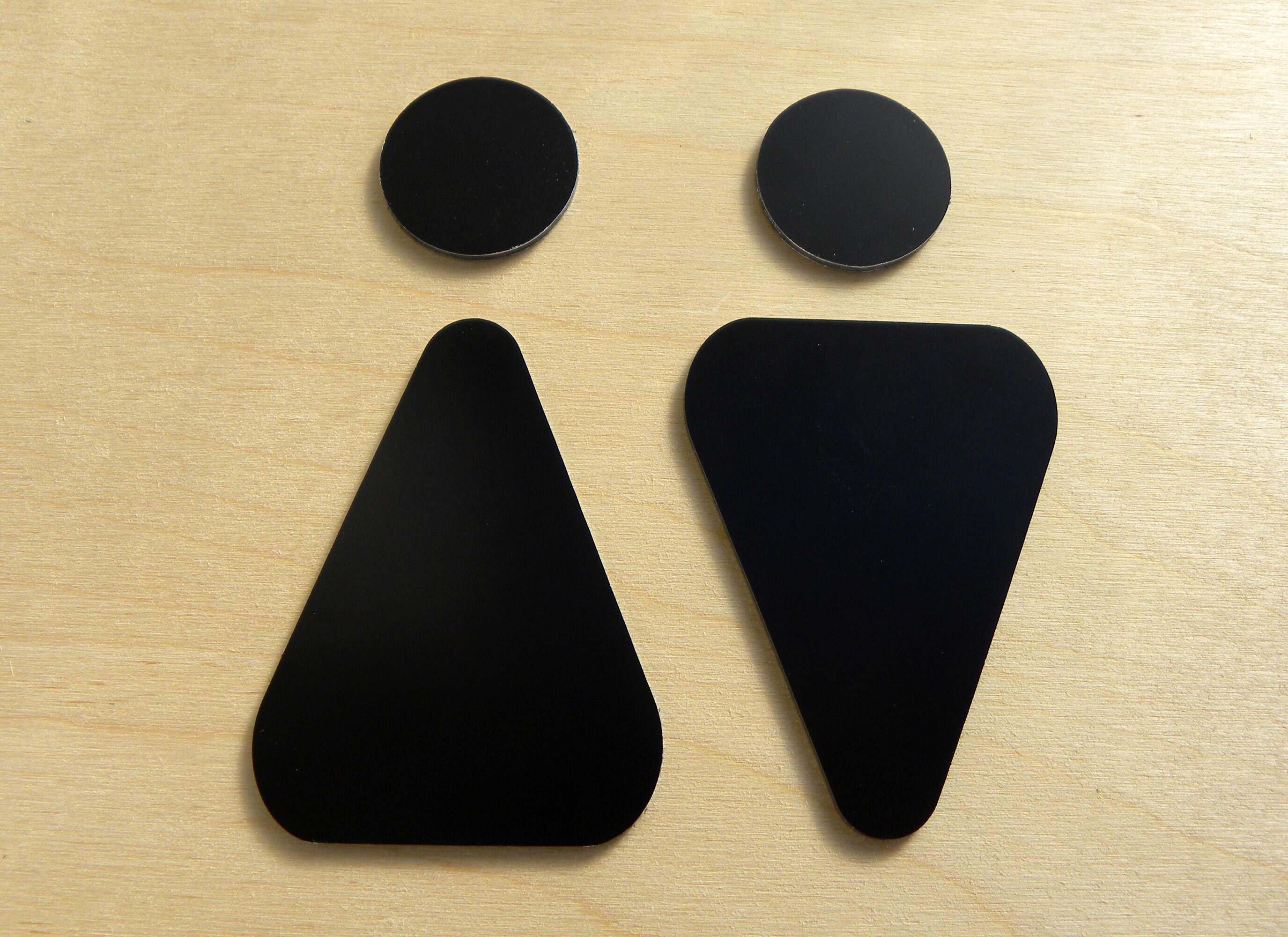 Badezimmer Kreative Tür Figur Schild. Silber Moderne | Etsy