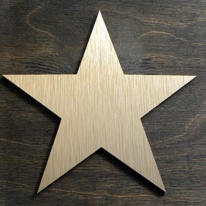STARS . Wall Decor Bronze Star . Stainless Aluminum Brass Decorative Craft . Celestial Decor  Modern Decoration . Metallic Moon Star Plaque