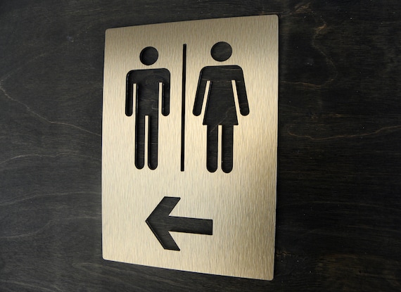 Bathrooms Directional Door Sign. Commercial Direction Signs -  Portugal