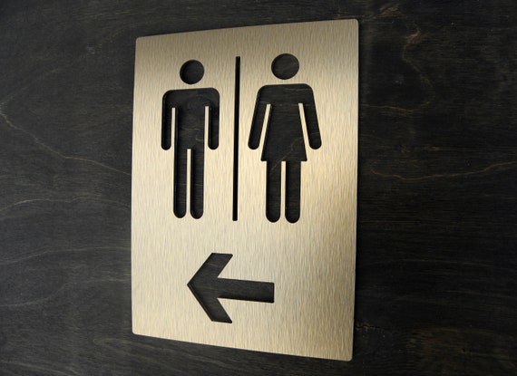 Bathrooms Directional Door Sign. Commercial Direction Signs -  Portugal