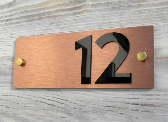Door Number 0 Zayookey Silver House Number 3D Modern Door Address Number Self Adhesive Mailbox Numbers ABS Electroplated Plastic Number Sign for Apartments Hotel Room 