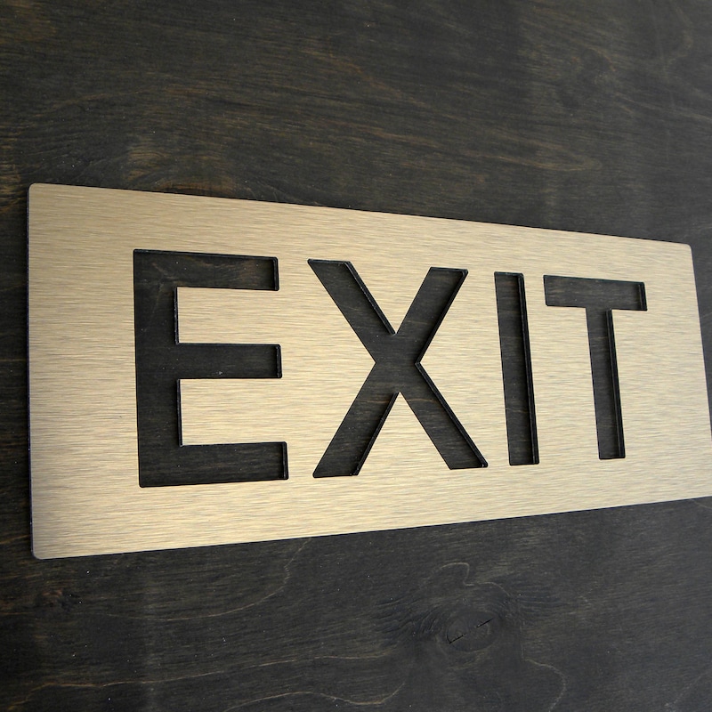 Tap Exit Rout Sign Hallway Exit Signs - Etsy