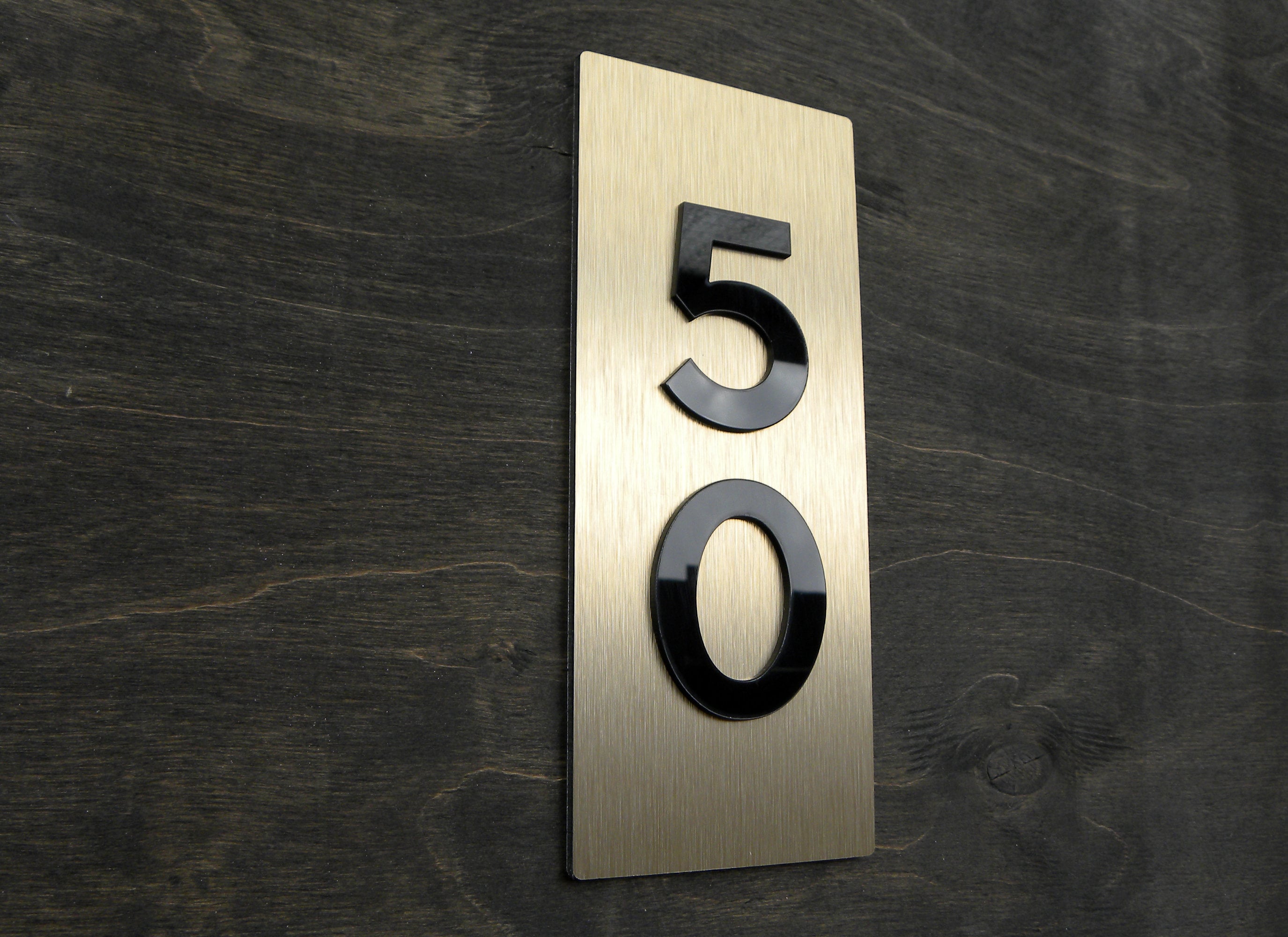 Targa Fuoriporta Con Incisione Personalizzata Argento Spazzolato - Foto 3