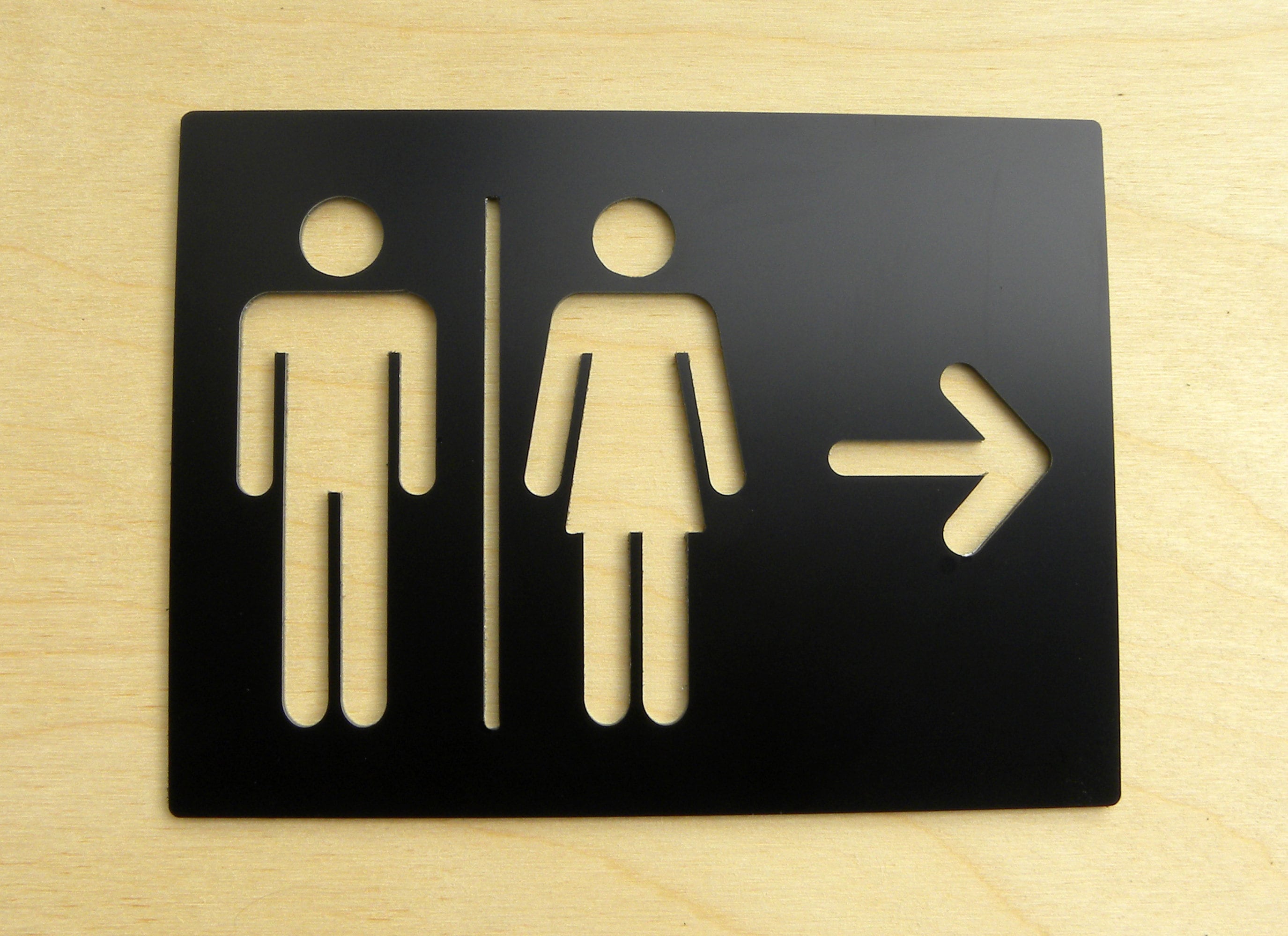 Bathrooms Directional Door Sign. Commercial Direction Signs -  Portugal