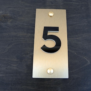Vertical Custom Address Sign - Stainless Steel Number Signs - Indoor Outdoor House Plates Plaques - Home Street Numbers Personalized
