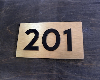 Segnaletica per porte d'ingresso di appartamenti. Targa in bronzo inossidabile per porte. Targhe per porte. Cartelli per porte per appartamenti e hotel personalizzati. Decorazioni per hotel.