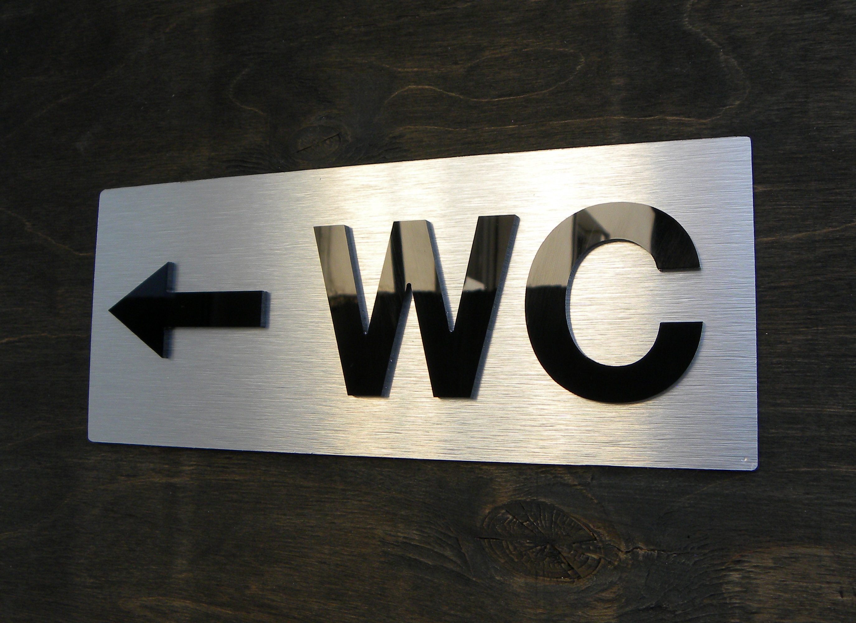 Wc Direction Sign Restroom Directional Wall Sign. Restrooms Door Signs With Arrows ...