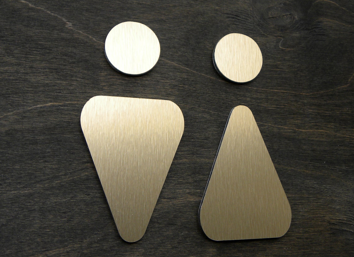 Bathroom Men Woman Set Figures - Door Signs for Restrooms - Male Female ...