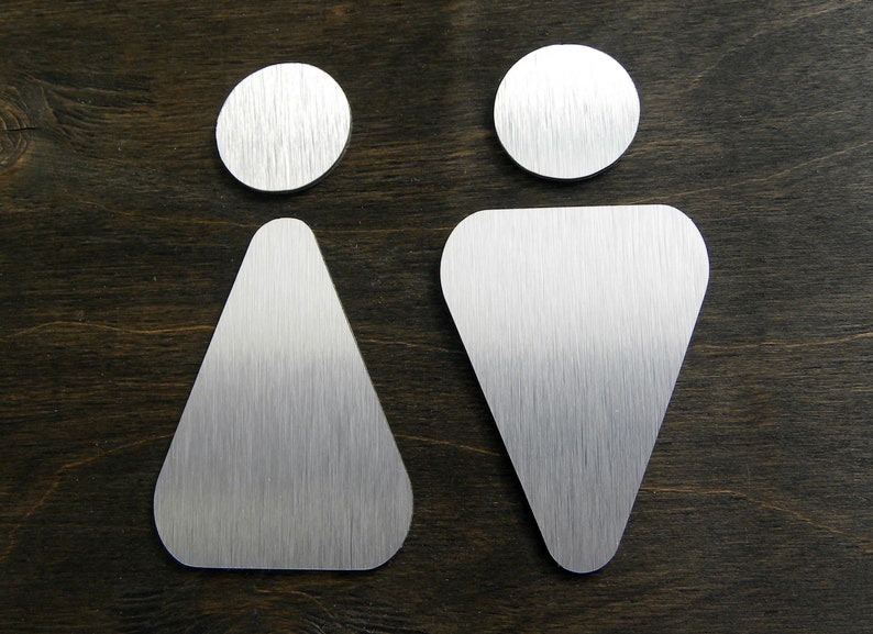 Bathroom Men Woman Set Figures - Door Signs for Restrooms - Male Female ...