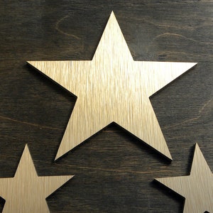 STARS . Wall Decor Star . Stainless Aluminum Brass Decorative Craft for Hotels . Modern Hotel Decoration . Metallic Moon Star Plaque