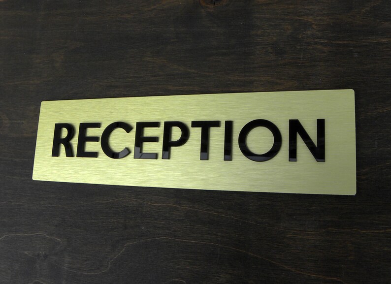 RECEPTION Sign - Modern Business Signs - Hotel Signage for Receptions ...