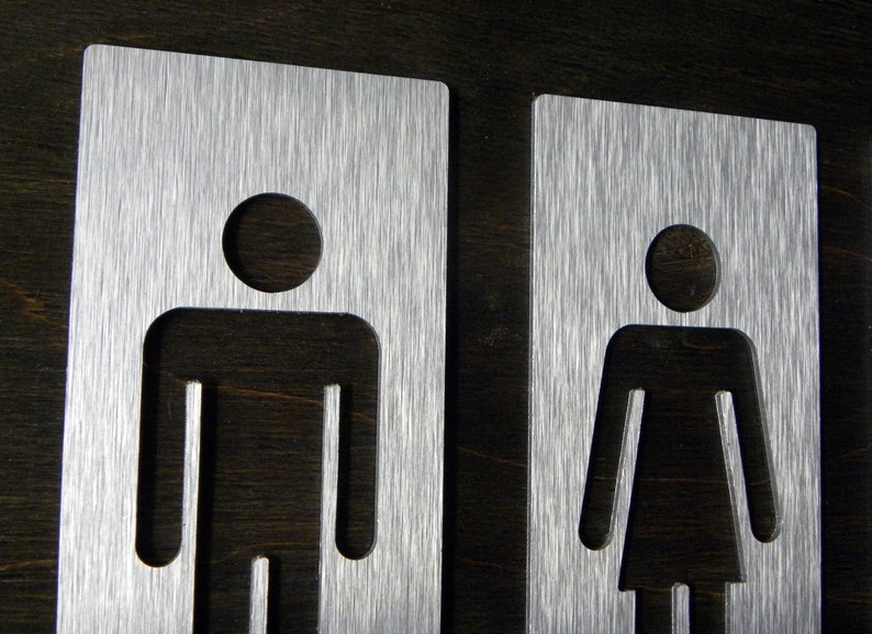 Man and Woman Restroom Door Signs. Set Men Woman Unisex | Etsy