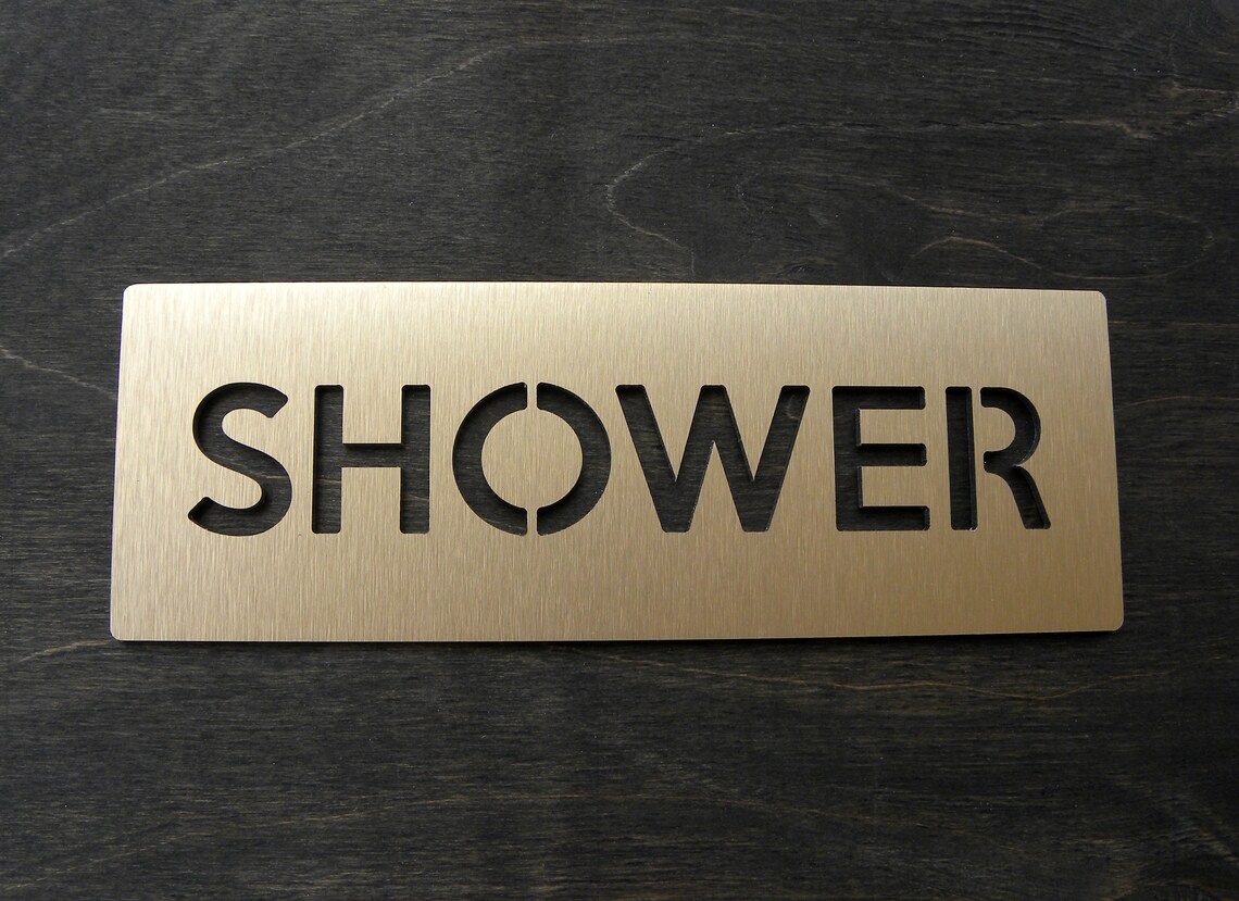 Shower Door Plaque. Plaques for Bathrooms. Adhesive Doors Bath Etsy
