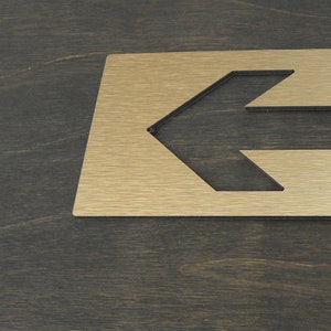Arrow Directional Modern Wall Sign. Stainless Directions Sign. Address ...